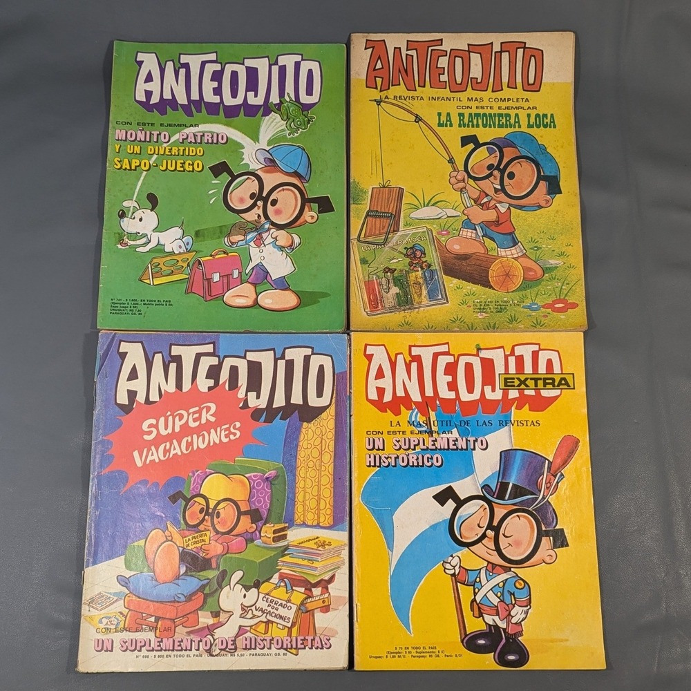 Vintage Anteojito Magazine Lot of 4 Argentina Childrens Comics Spanish 1970s